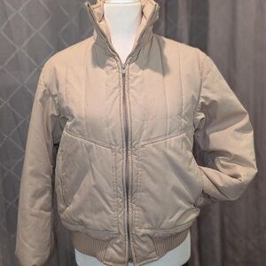 Women's Tan Puffer Jacket